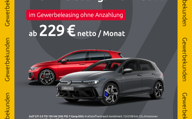 Golf GTI + R Leasing Gewerbe
